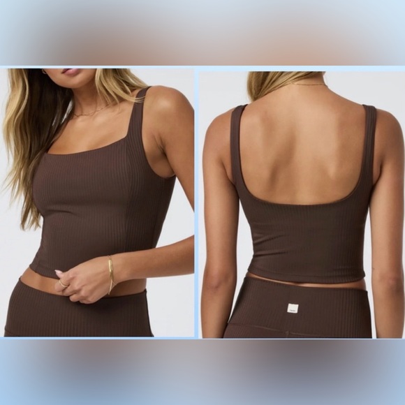 Vuori Inversion Rib Support Tank NWT Small Java Brown - Picture 4 of 15